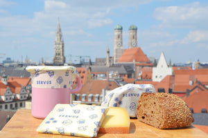 Speisekleid Bienenwachstücher mit Blick auf München